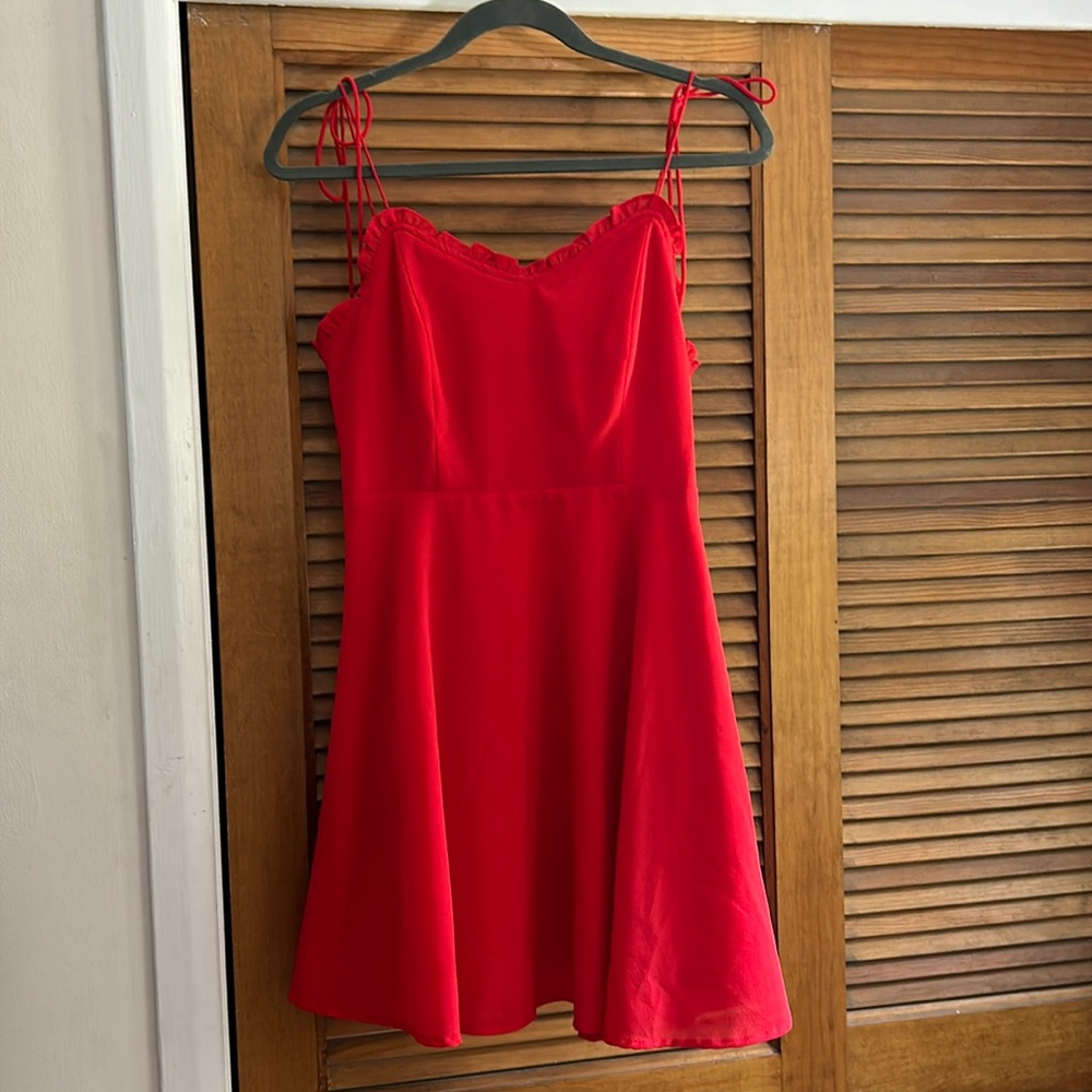 Lulus Tie-Strap Skater Dress